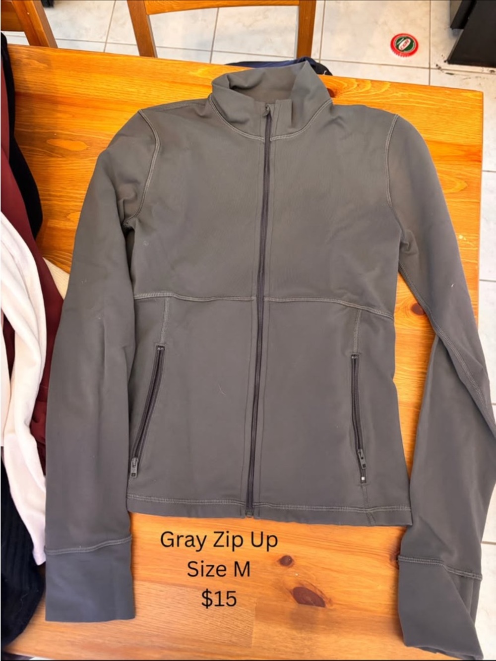 Aritzia Gray Zip-Up Jacket